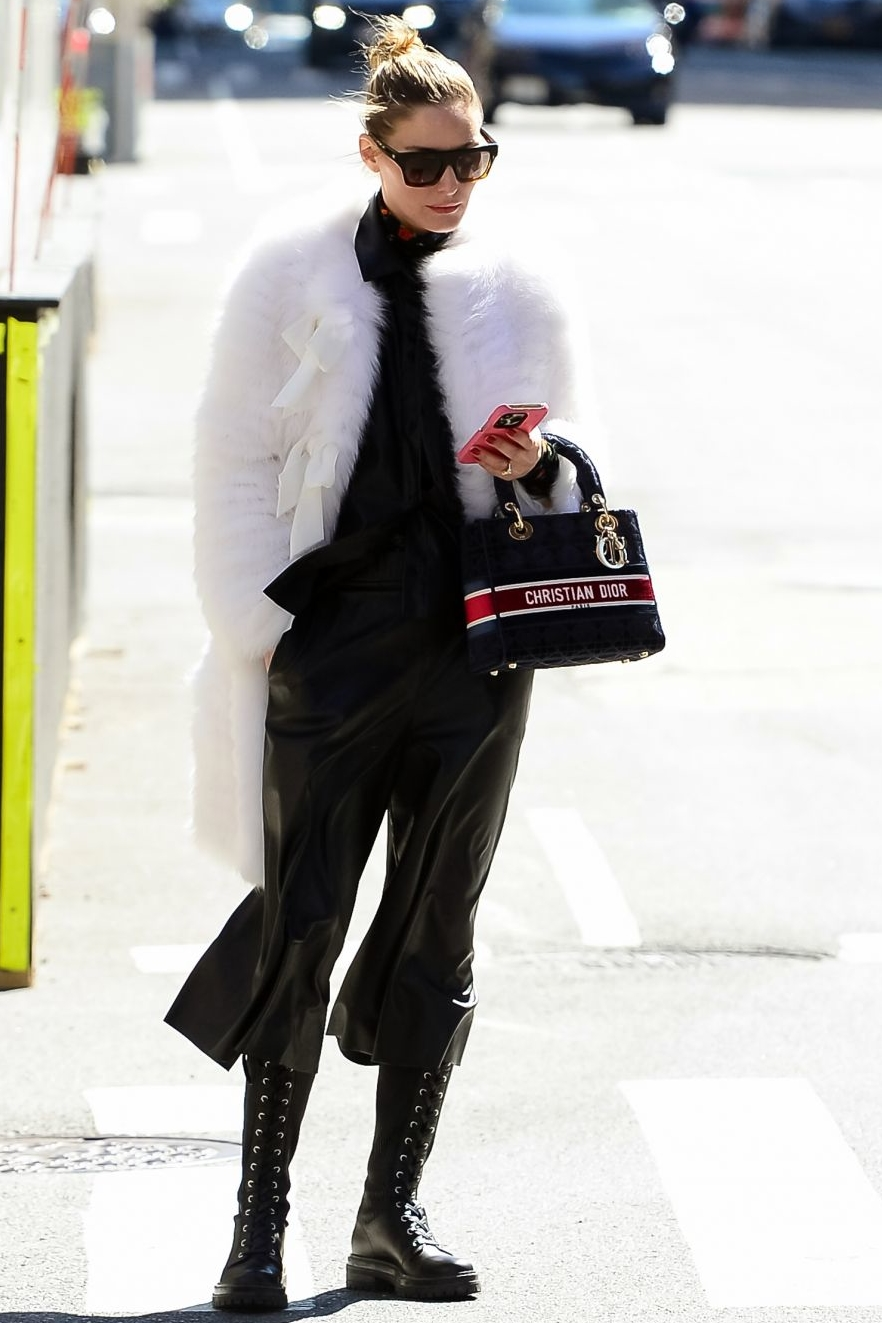 Olivia palermo fur coat