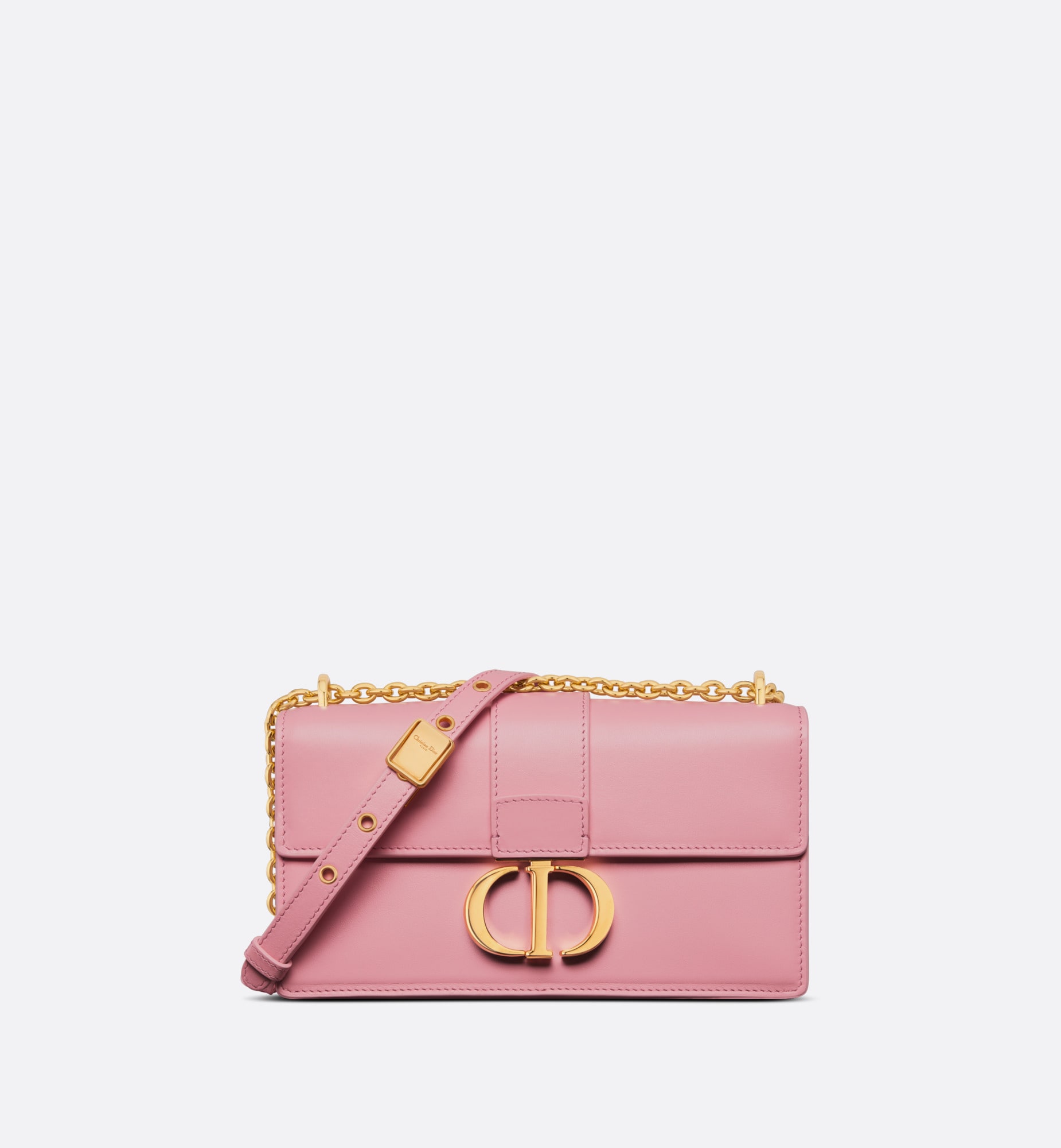 30 Montaigne East-West Bag with Chain Melocoton Pink Calfskin