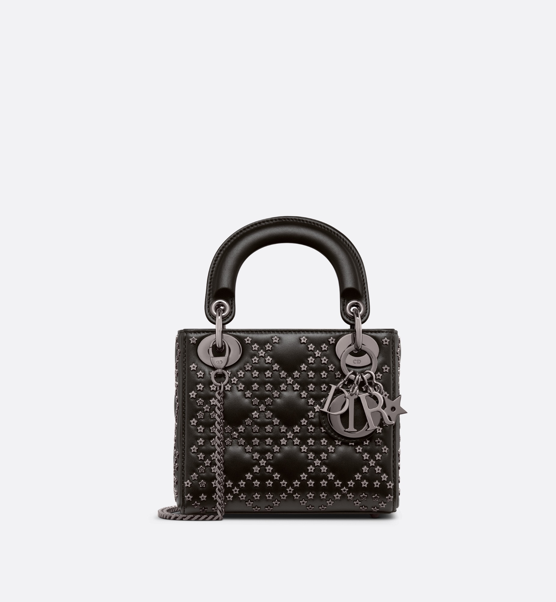 Mini Lady Dior Bag Black Lucky Star Cannage Lambskin