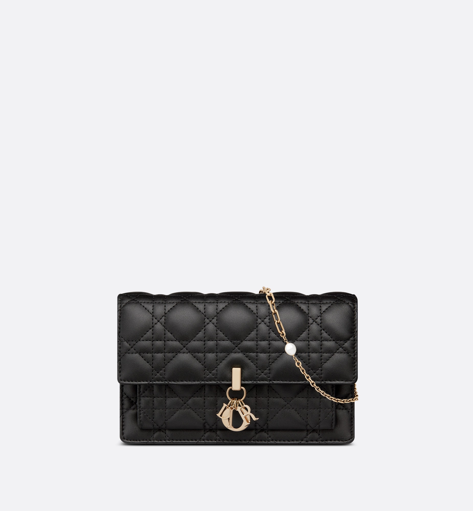 Miss Dior Chain Pouch Black Cannage Lambskin