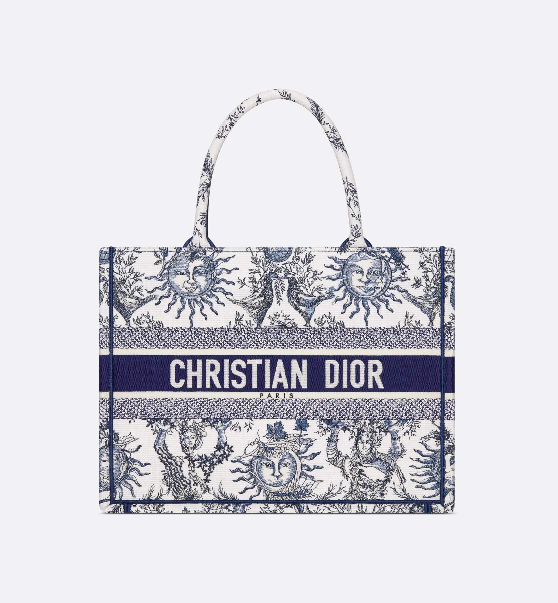 christian dior book tote bag blue
