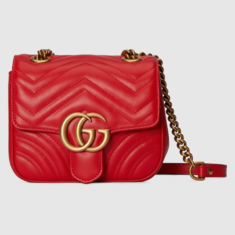 Gucci gg-marmont-mini-shoulder-bag red