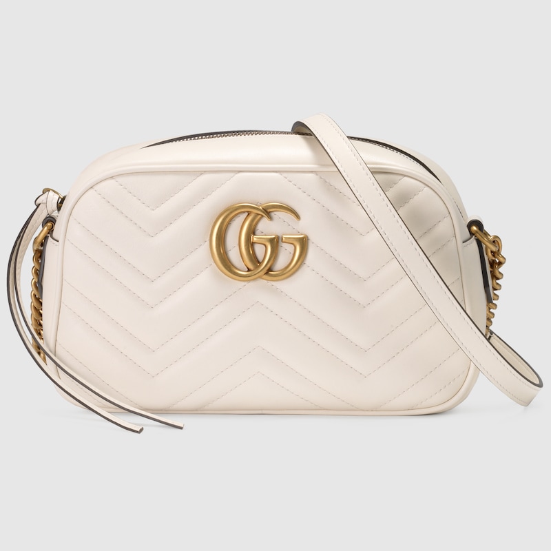 gucci GG-Marmont-small-shoulder-bag ivory white