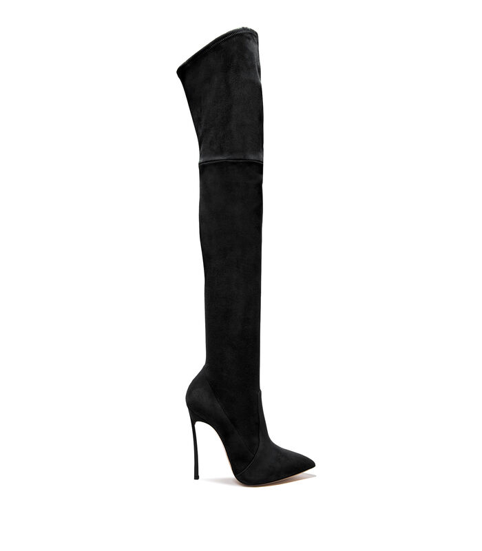 Casadei over the knee suede boots black