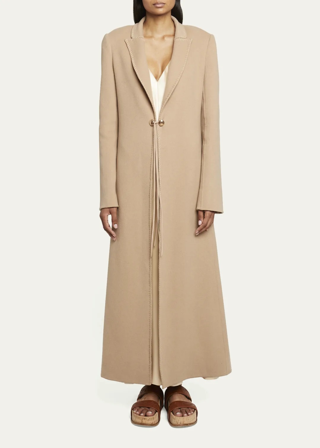 Gabriela hearst dutton self-tie long cashmere coat