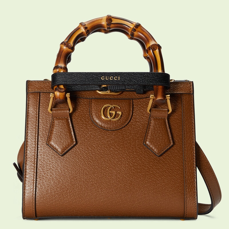 Gucci diana mini tote bag in cuir leather