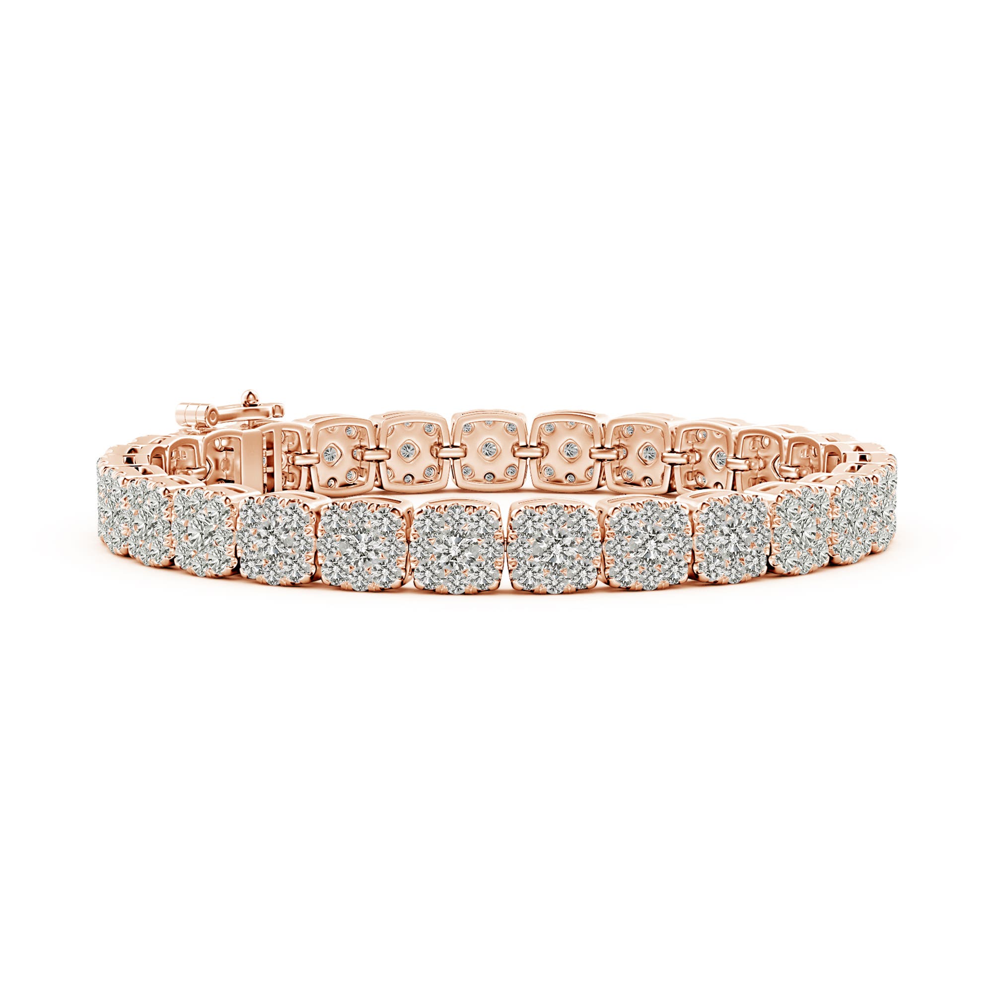 Cushion composite diamond angara tennis bracelet