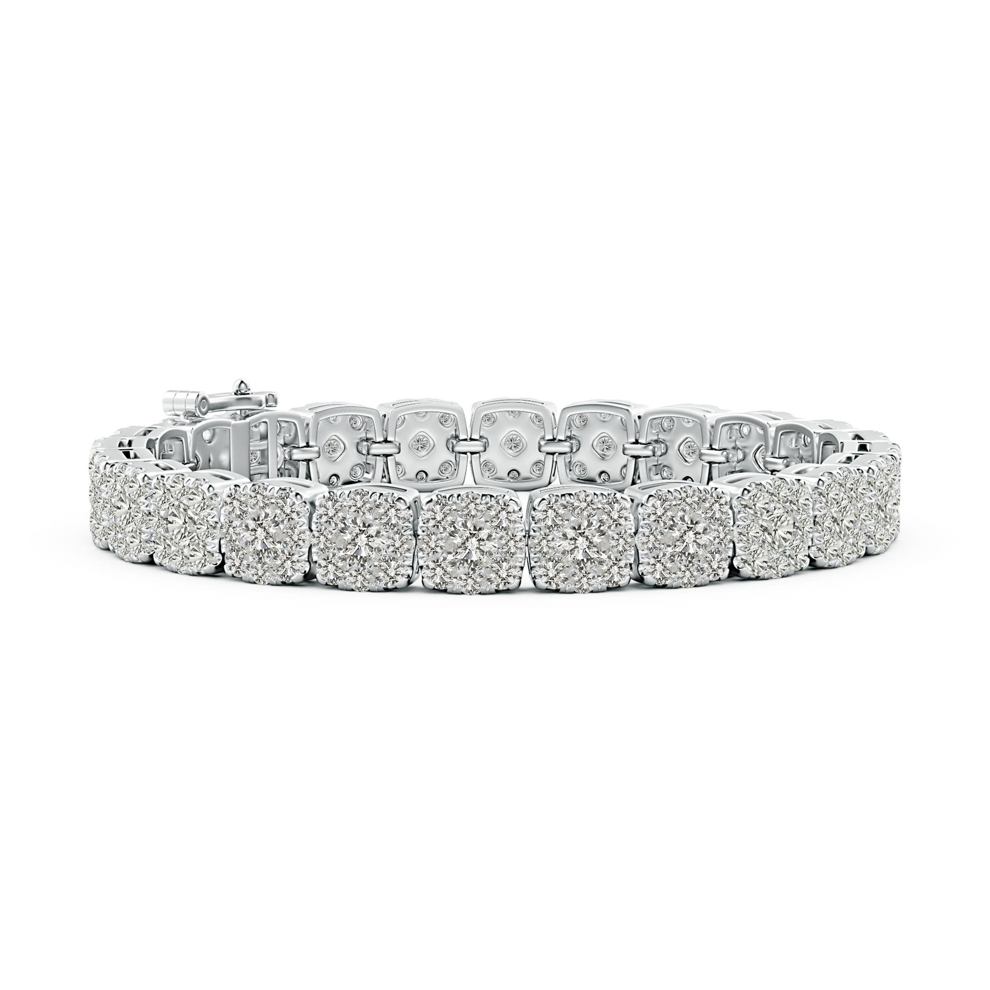 Cushion composite diamond angara tennis bracelet