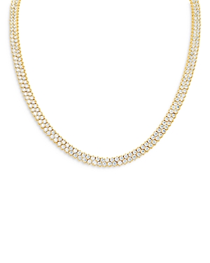 Diamond choker tennis necklace in 14k yellow gold, 10. 50 ct. T. W - 100% exclusive