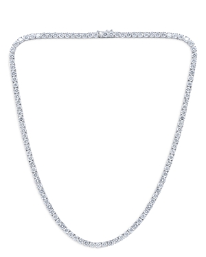 Diamond tennis necklace in 14k white gold, 20. 0 ct. T. W. - 100% exclusive