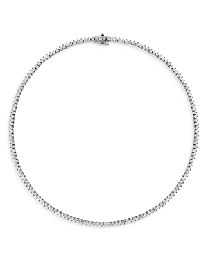 Diamond tennis necklace in 14k white gold, 8. 0 ct. T. W. - 100% exclusive