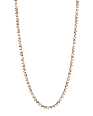 Diamond tennis necklace in 14k yellow gold, 10. 0 ct. T. W. - 100% exclusive