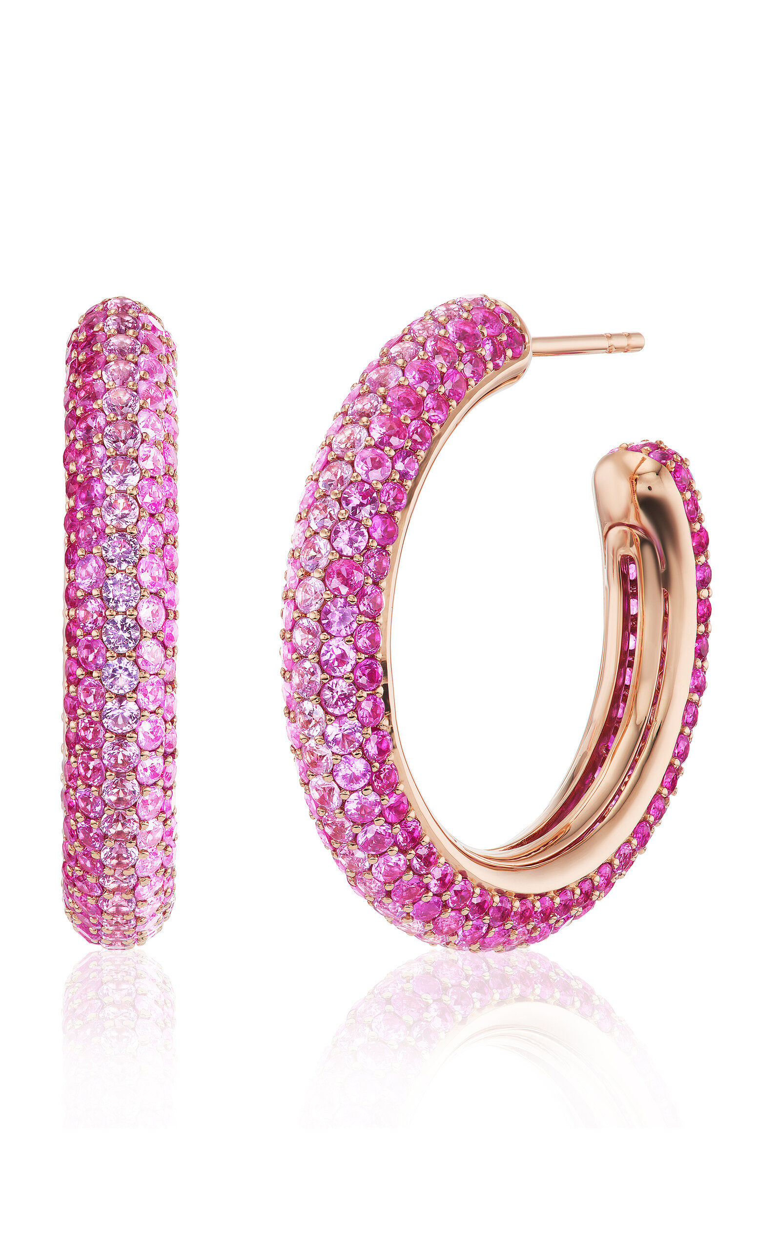 Emily p. Wheeler 18k rose gold puffy hoop earrings
