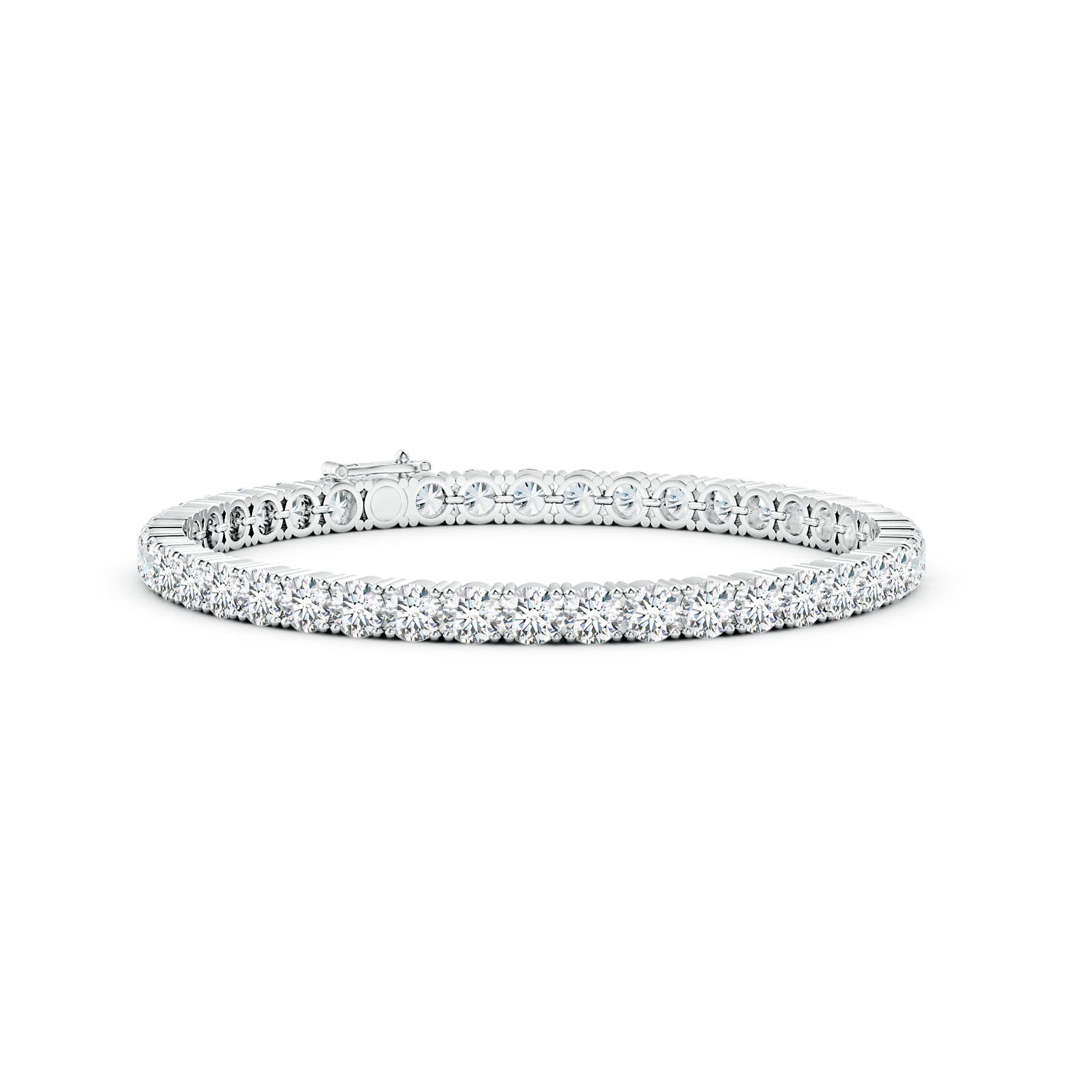 Lab-grown classic diamond linear angara tennis bracelet