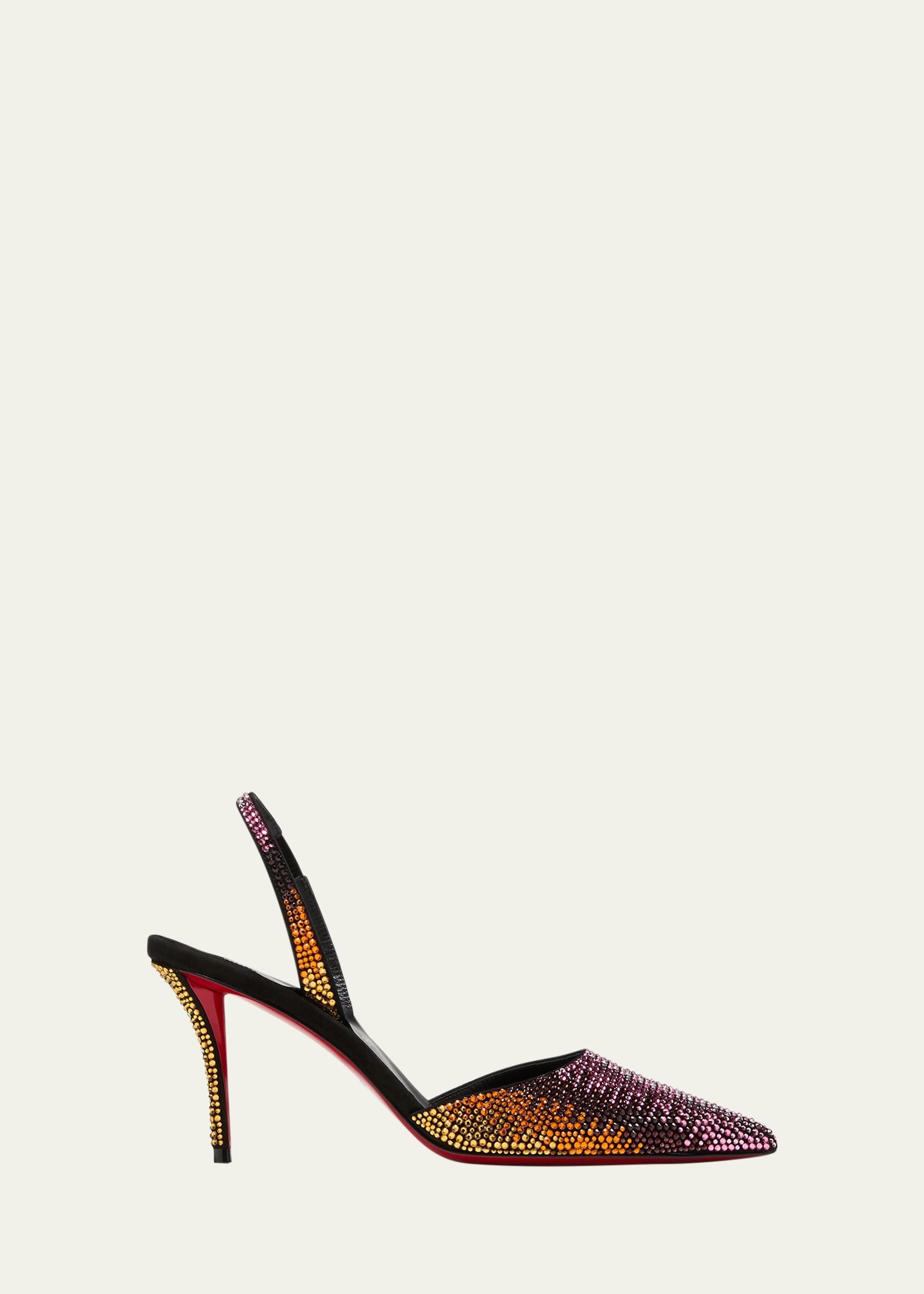 Apostropha crystal slingback red sole christian louboutin pumps