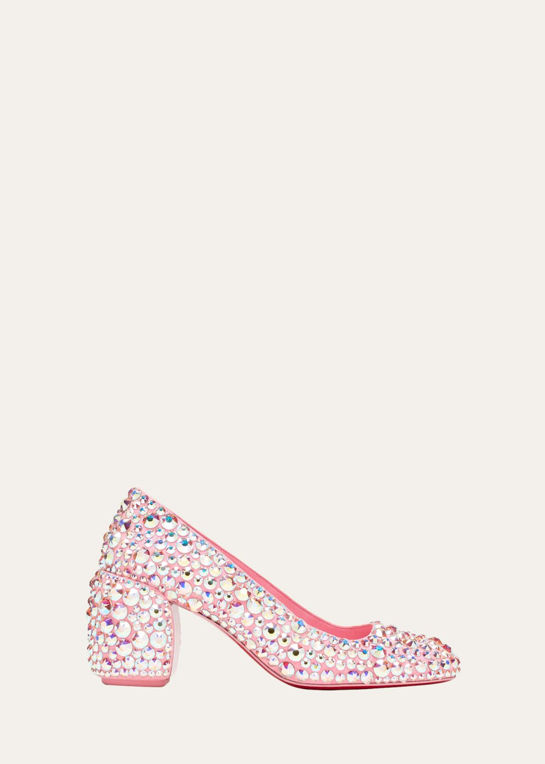 Minny maxi crystal pink christian louboutin pumps