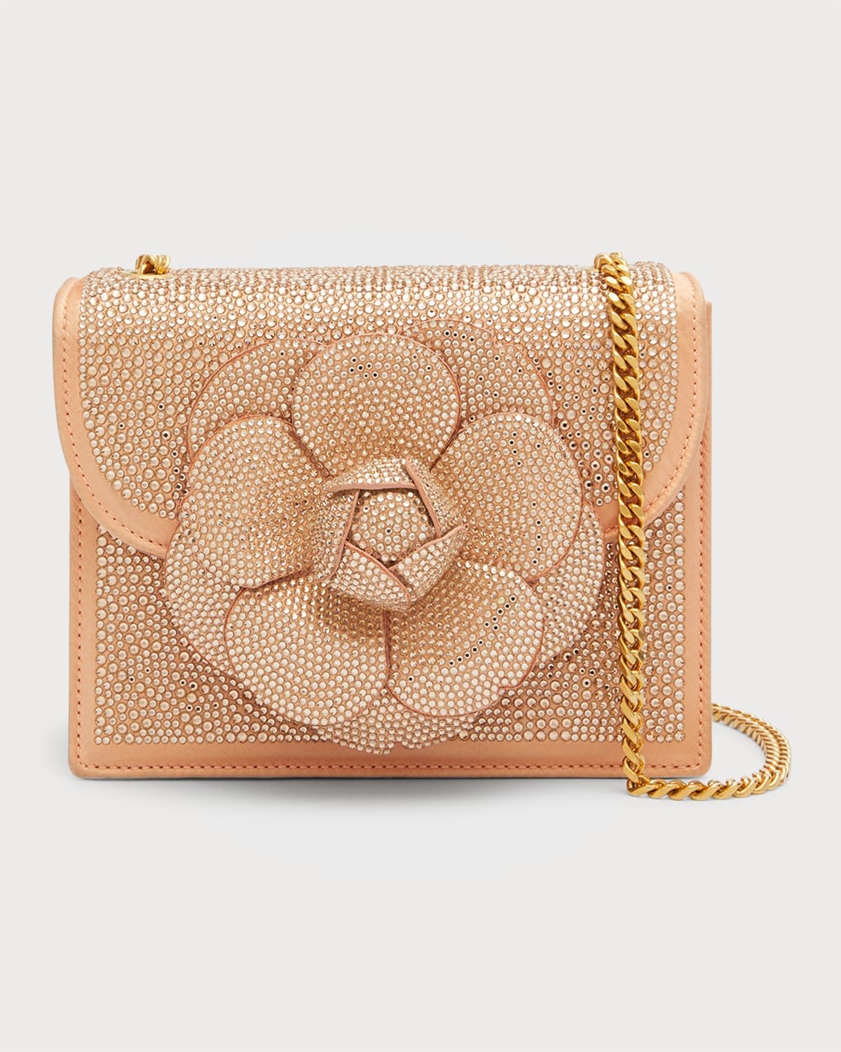 Mini crystal oscar de la renta flower bag